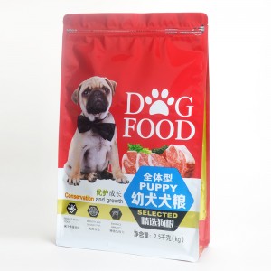 2,5 kg Hundefutterbeutel Wiederverschließbarer Reißverschluss mit flachem Boden, Trockenfutterbeutel für Haustiere